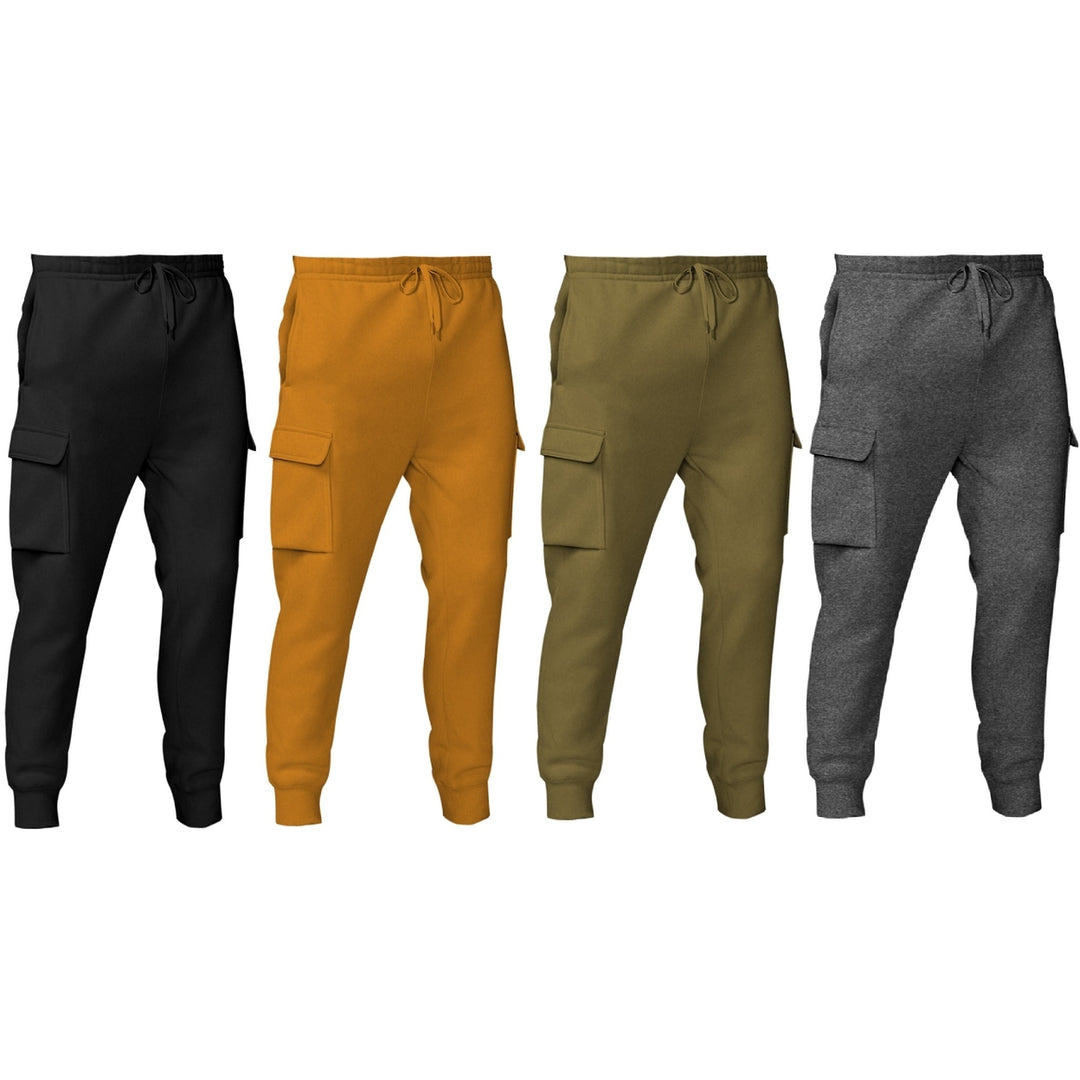 3-Piece Womens Winter Warm Comfy Fleece Cargo Jogger Pants Image 2