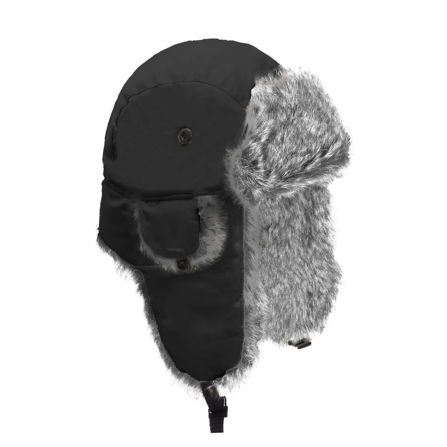 1-Piece Mens Winter Warm Stylish Faux faux Lining Russian Trapper Hat Image 1