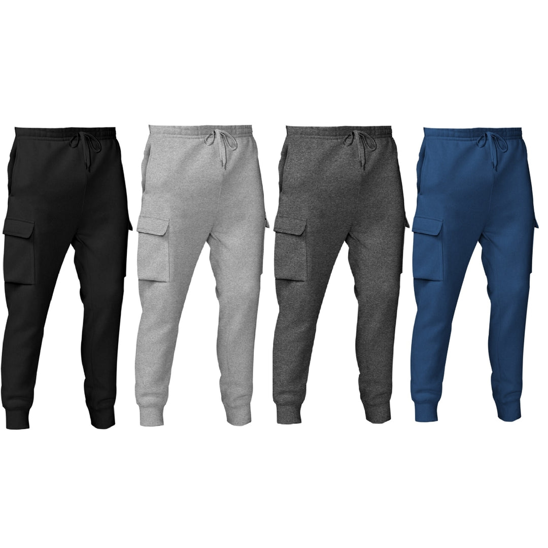 3-Piece Womens Winter Warm Comfy Fleece Cargo Jogger Pants Image 4