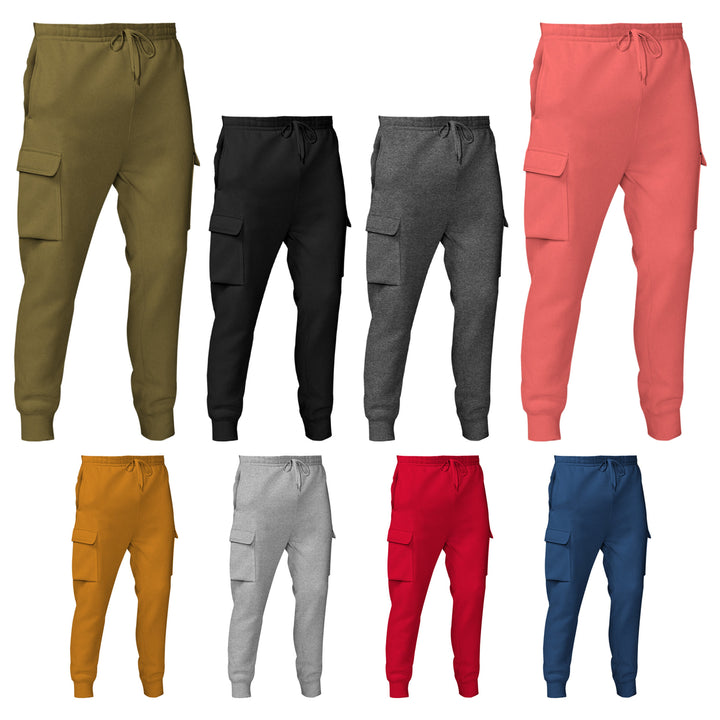 4-Piece Womens Winter Warm Comfy Fleece Cargo Jogger Pants Image 2