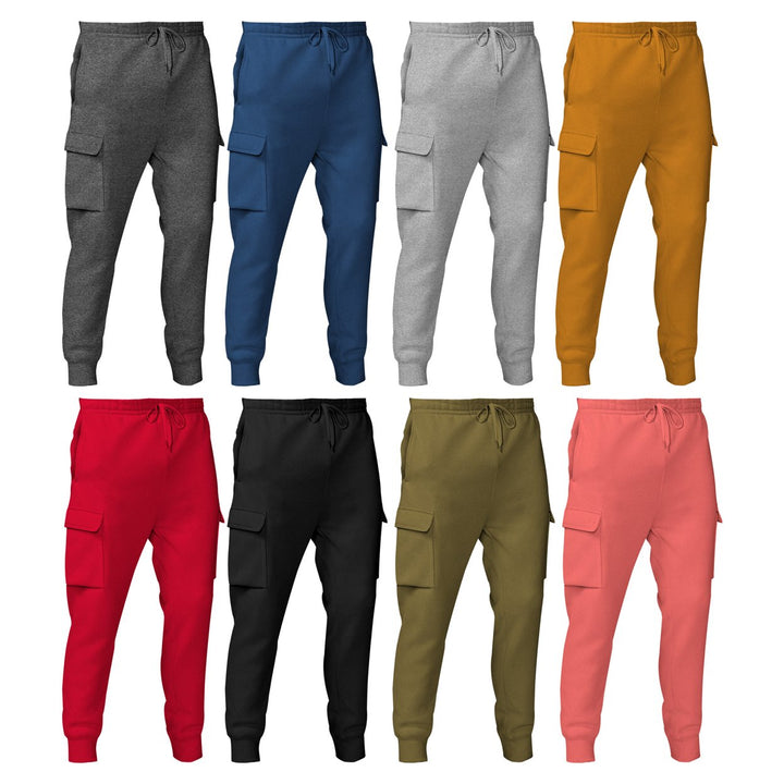 4-Piece Womens Winter Warm Comfy Fleece Cargo Jogger Pants Image 4