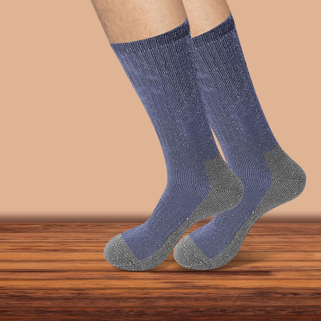 3/6-Pair of Randomly Selected Mens Comfy Breathable Merino Lamb Wool Socks Soft and Warm for Winter Comfort Image 9