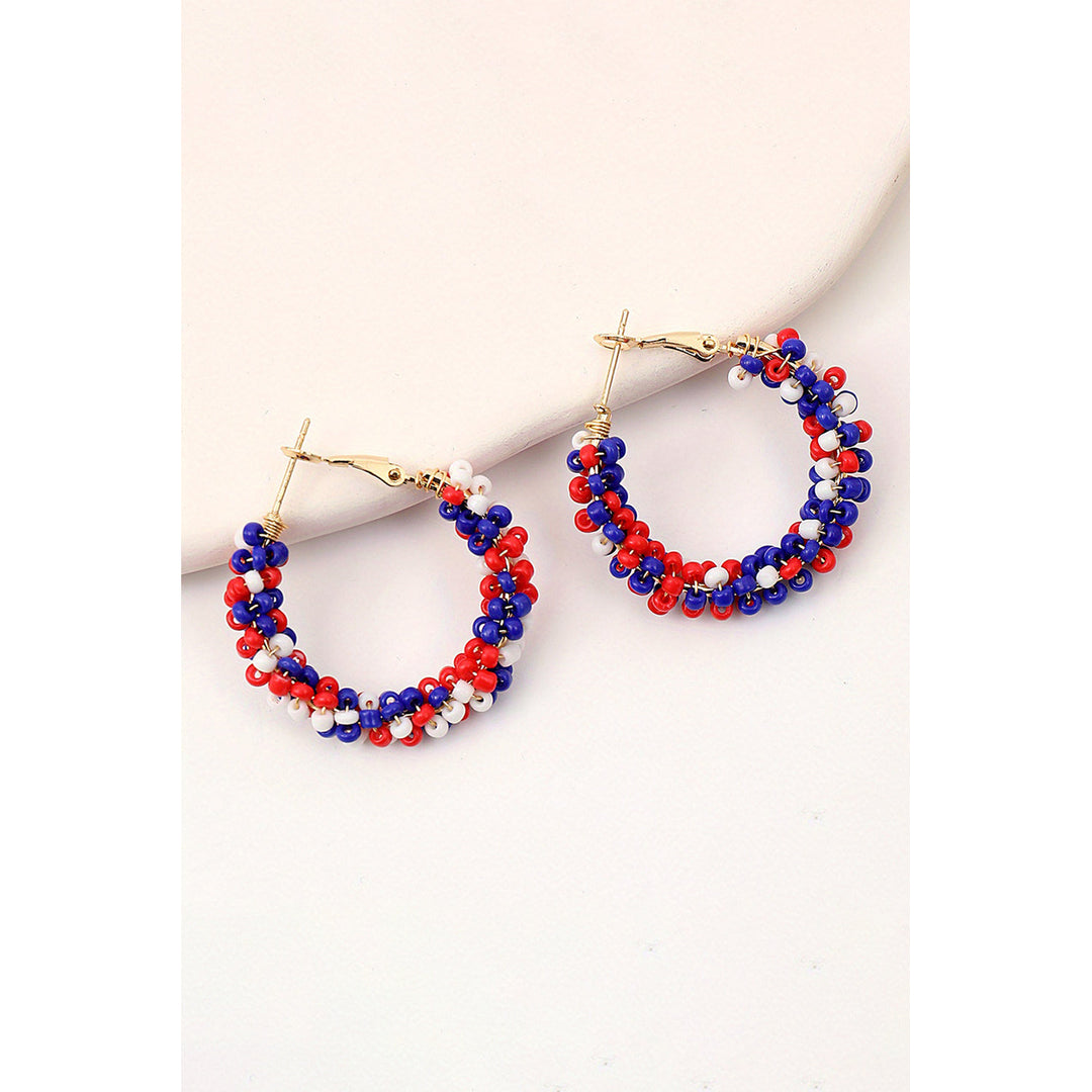 Celebration Beaded Hoop Earrings Image 1