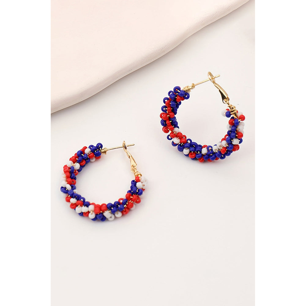 Celebration Beaded Hoop Earrings Image 2