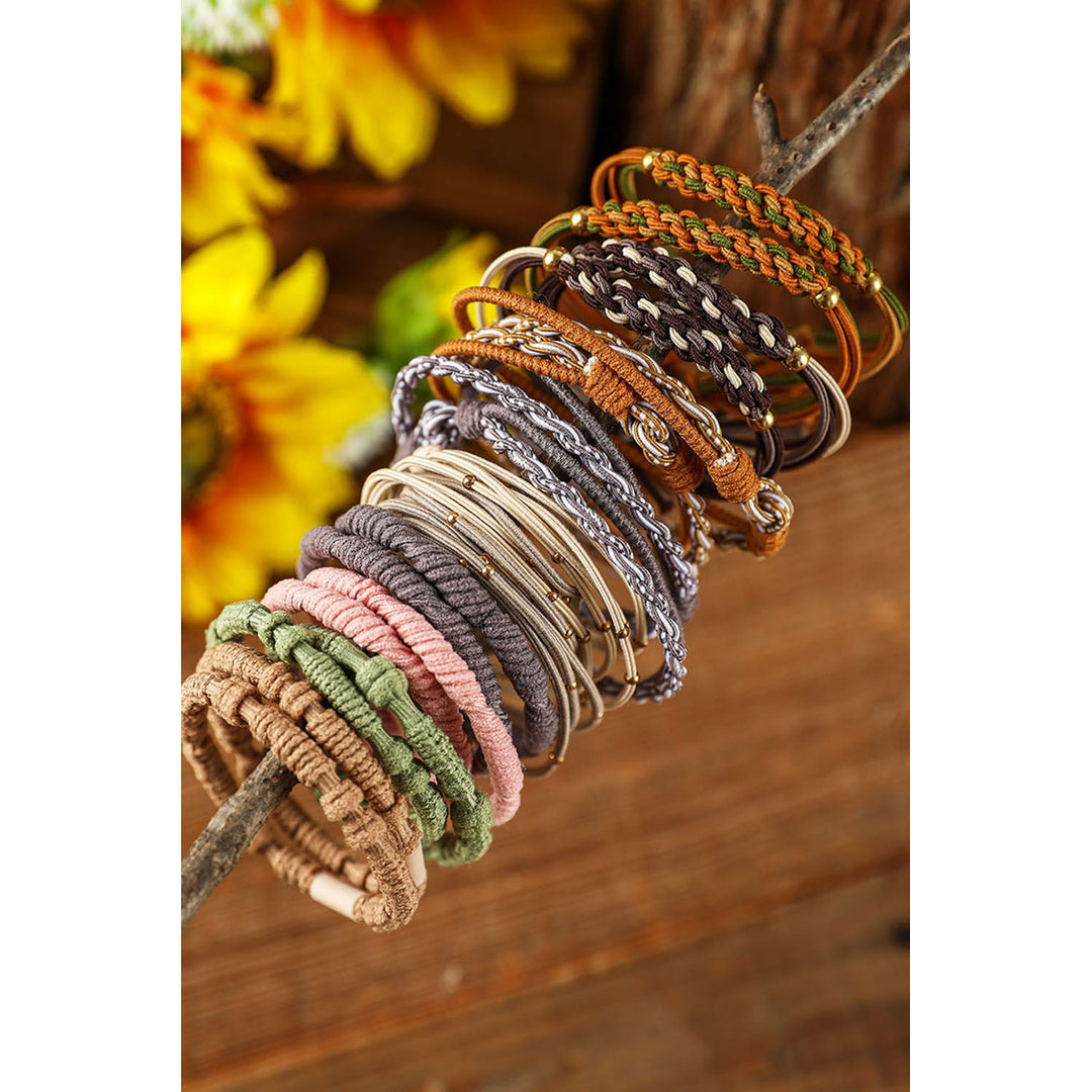 10pcs Boho Knotted Hair Ties Image 1