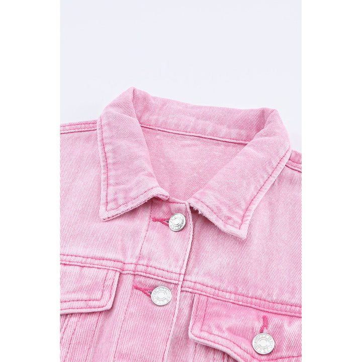 Celine Acid Wash Button Flap Pocket Denim Jacket Image 4