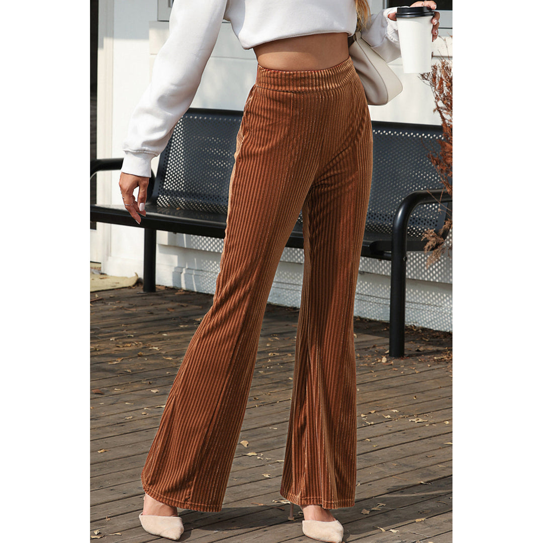 Charli High Waist Flare Corduroy Pants Image 1