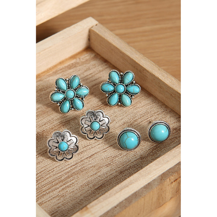 3 Piece Set Western Stud Earrings Image 1