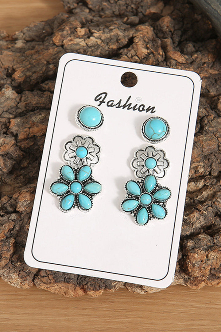 3 Piece Set Western Stud Earrings Image 3