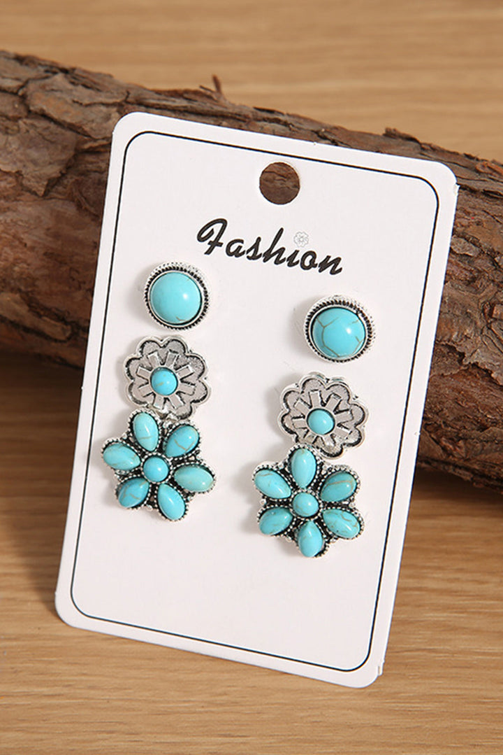 3 Piece Set Western Stud Earrings Image 4