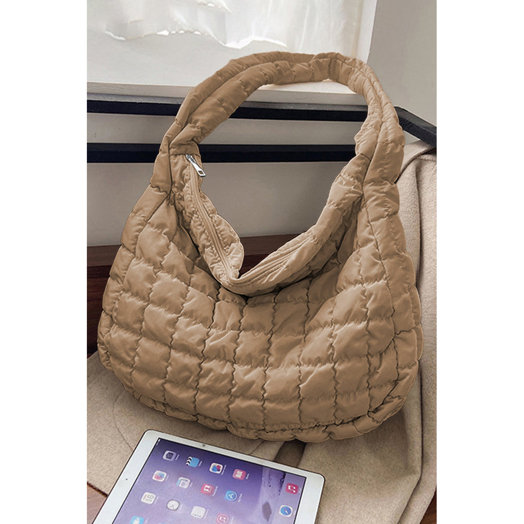 Kylie Quilted Zipper Tote Bag Image 7