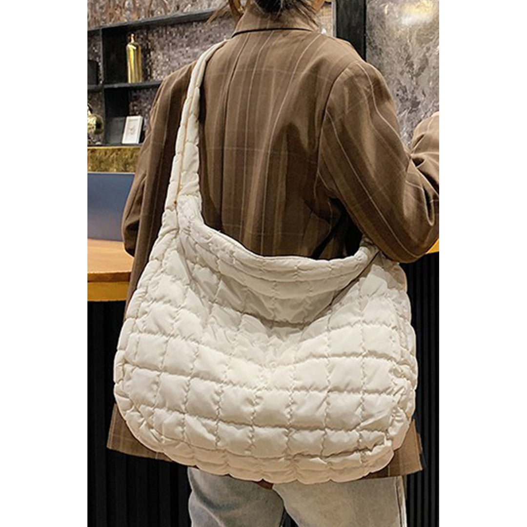 Kylie Quilted Zipper Tote Bag Image 10