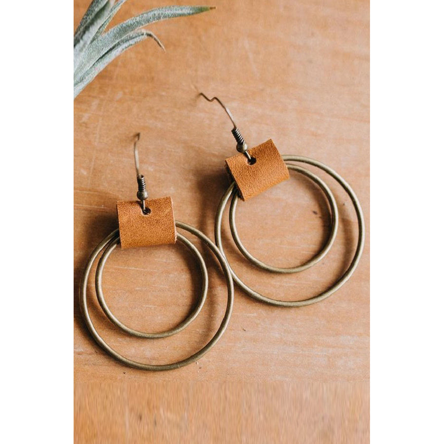 Gold Vintage Hoop Hook Earrings Image 1