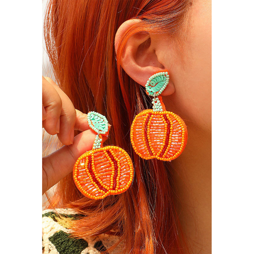 Halloween Pumpkin Earrings Image 2