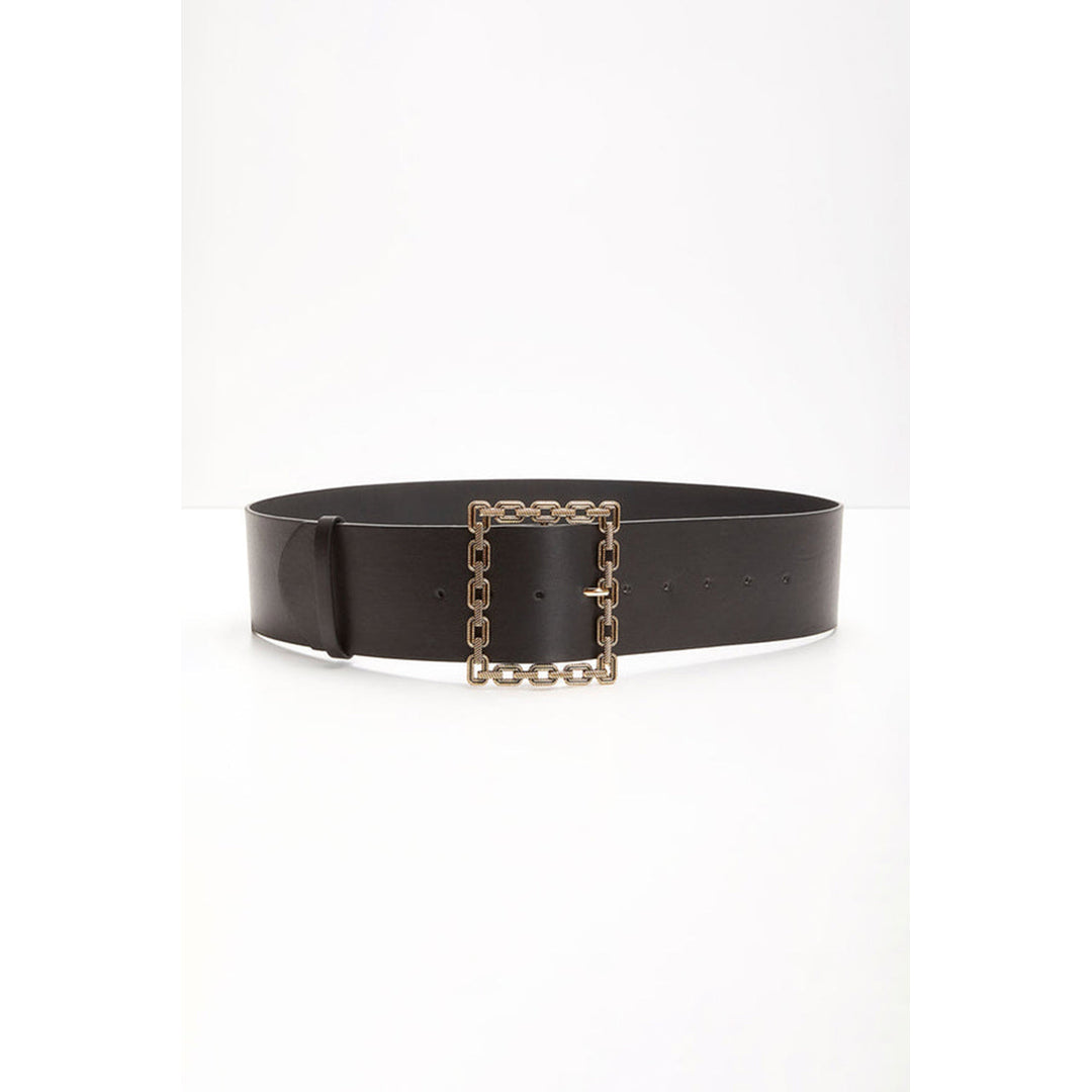 Black Square Buckle Belt Image 3