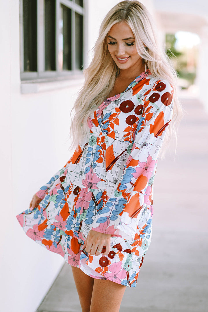 Kensley Floral Tiered Mini Dress Image 3