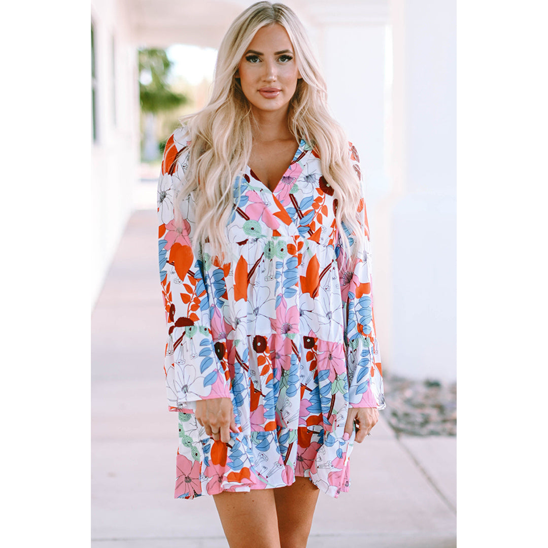 Kensley Floral Tiered Mini Dress Image 4