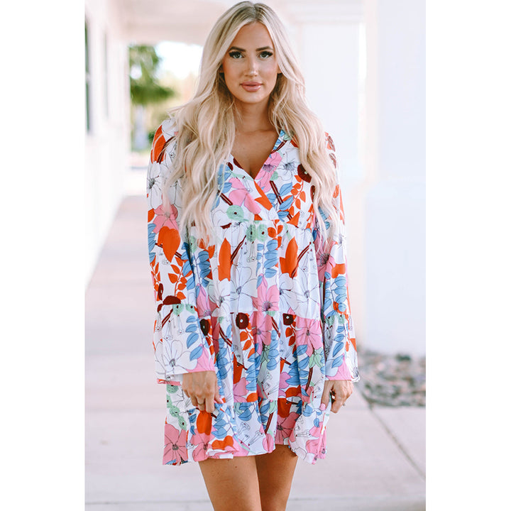 Kensley Floral Tiered Mini Dress Image 4