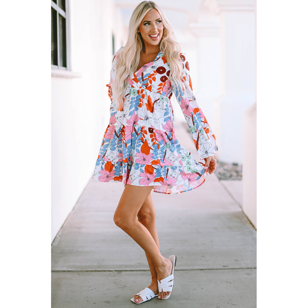 Kensley Floral Tiered Mini Dress Image 4