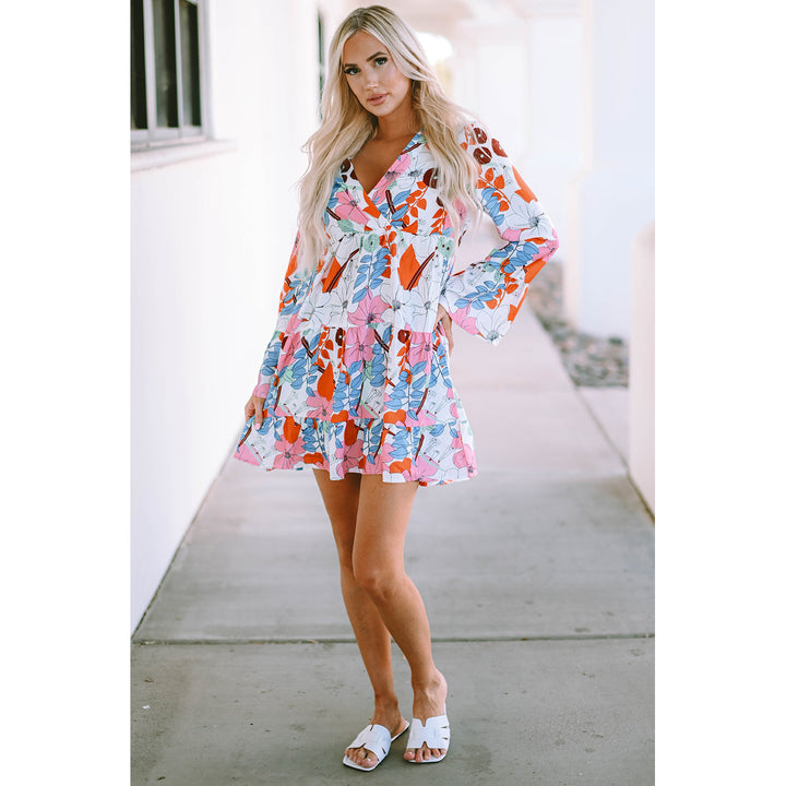 Kensley Floral Tiered Mini Dress Image 6