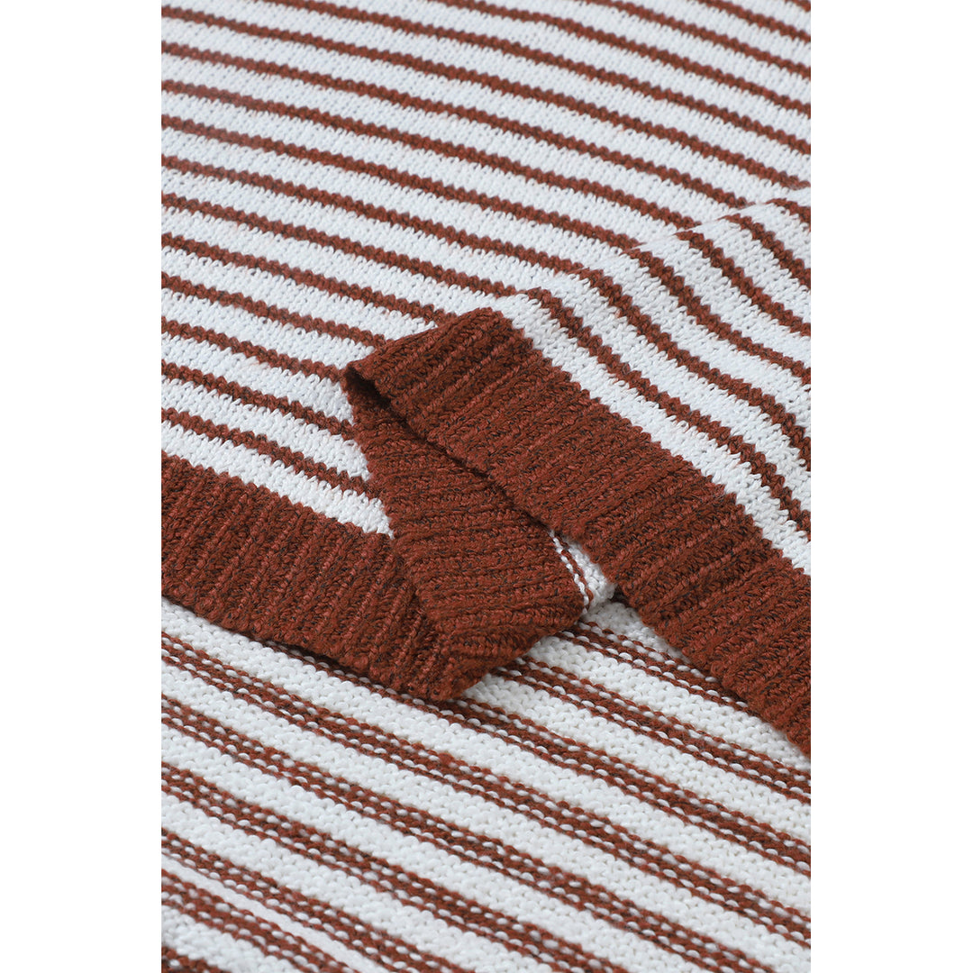 Alaia Striped Turtleneck Loose Sweater Image 9