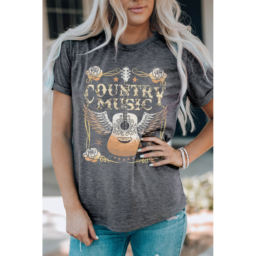 COUNTRY MUSIC Guitar Tee Image 1