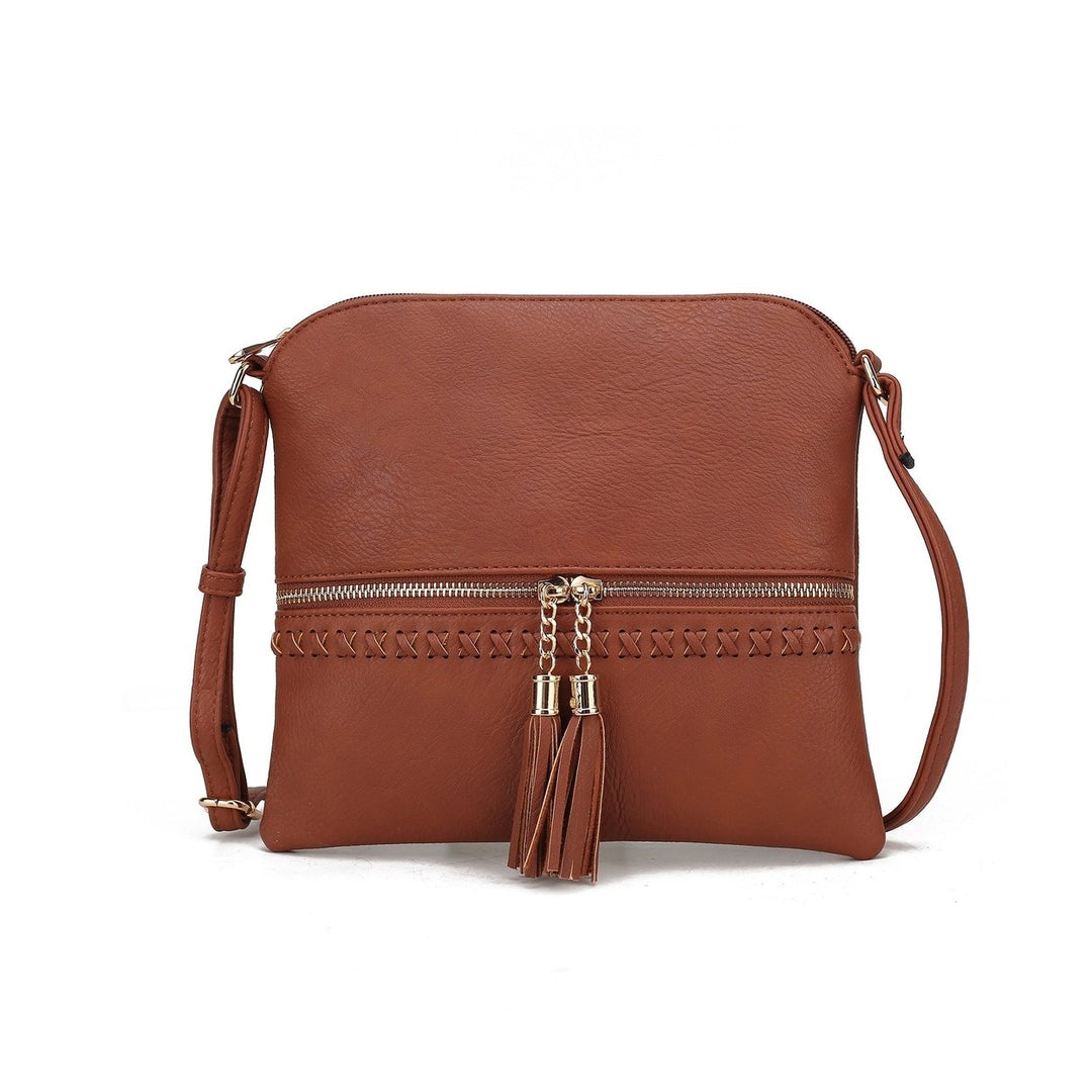 MKFCollection Corina Crossbody Bag - Vegan Leather Designer Handbag Image 1