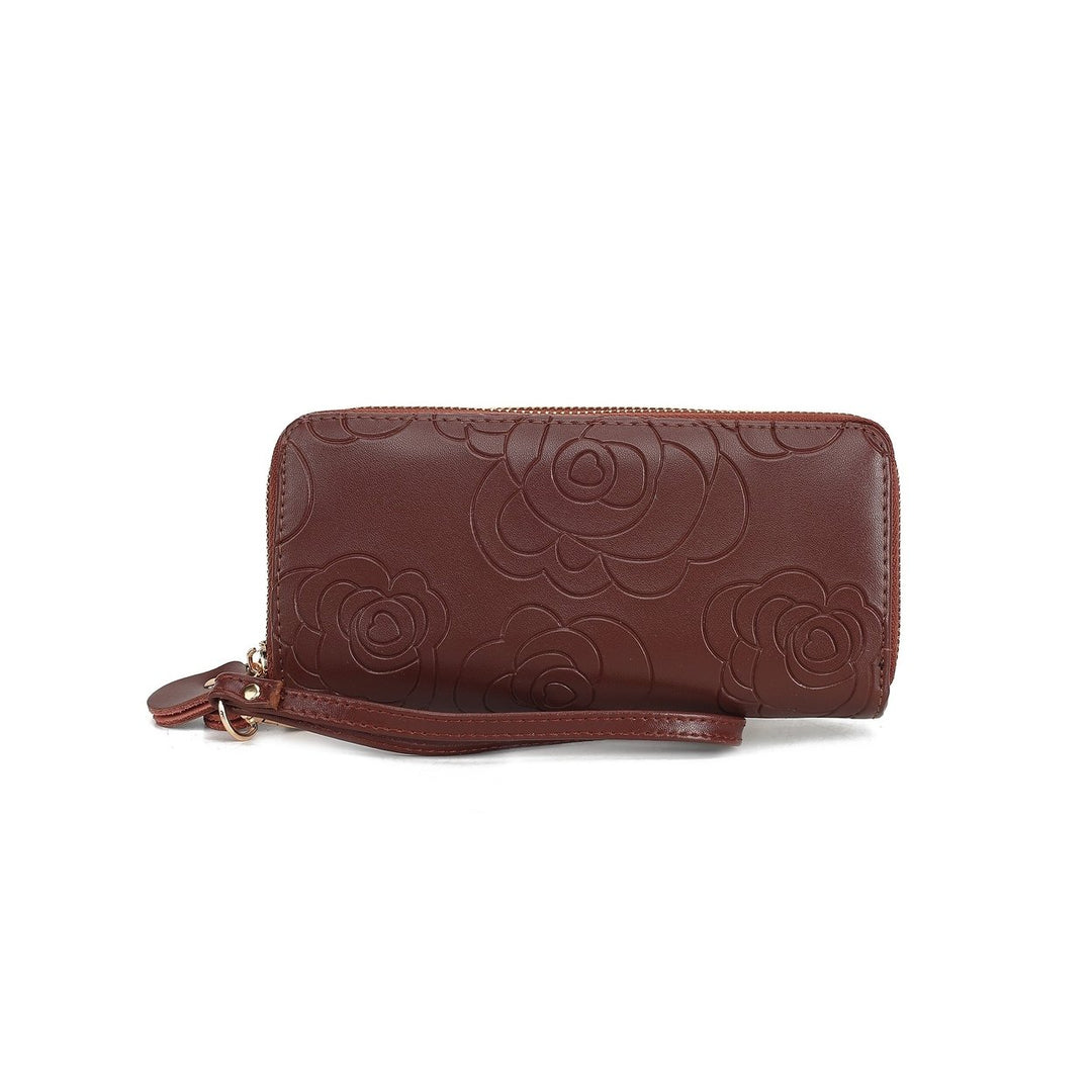 MKFCollection Ellie Leather Wallet - Vegan Leather Designer Handbag Image 1