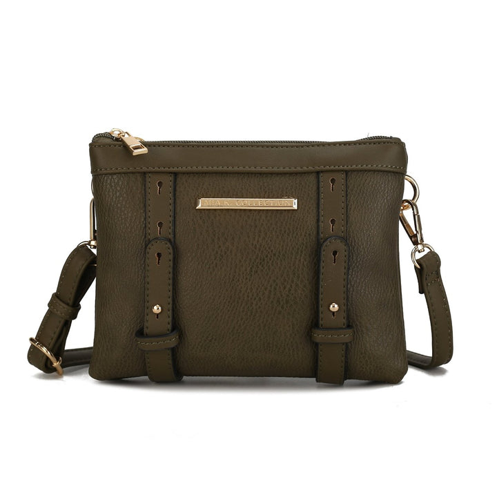 MKFCollection Elsie Crossbody Bag - Vegan Leather Designer Handbag Image 8