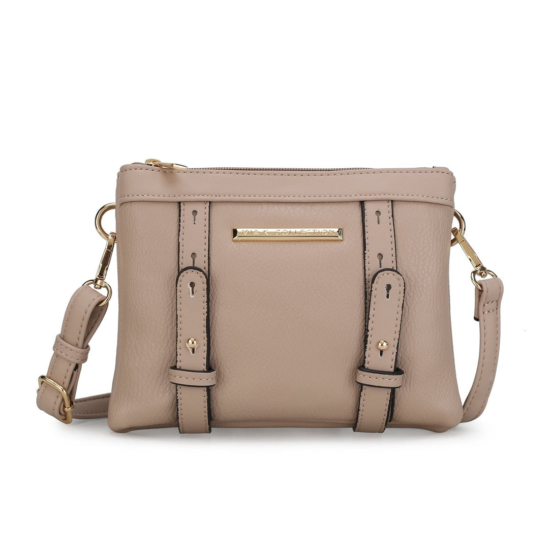 MKFCollection Elsie Crossbody Bag - Vegan Leather Designer Handbag Image 12