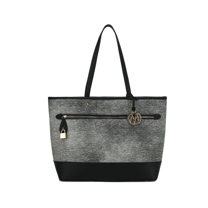 MKFCollection Juno Tote Bag - Vegan Leather Designer Handbag Image 1