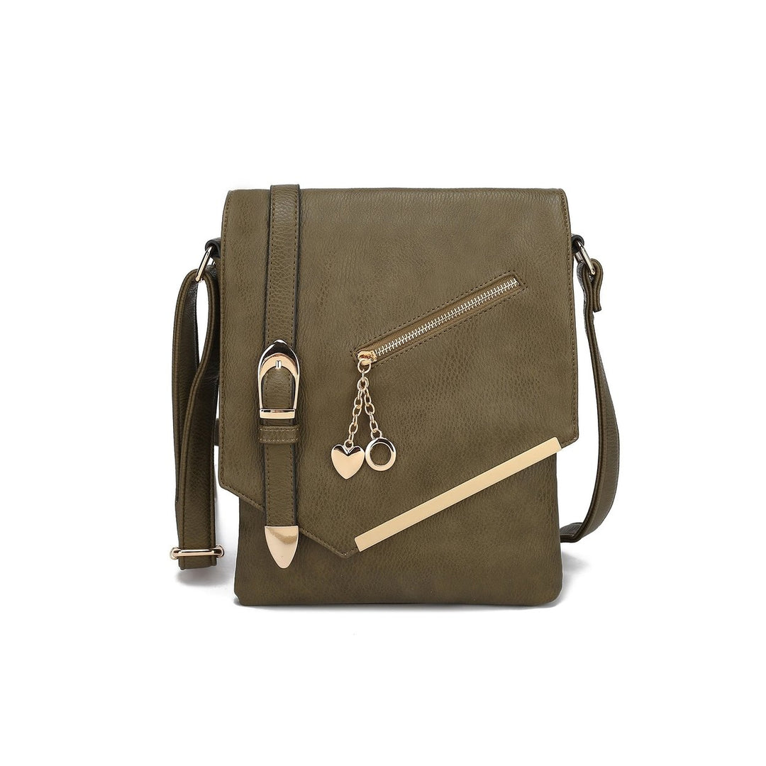 MKFCollection Jasmine Crossbody Bag - Vegan Leather Designer Handbag Image 1