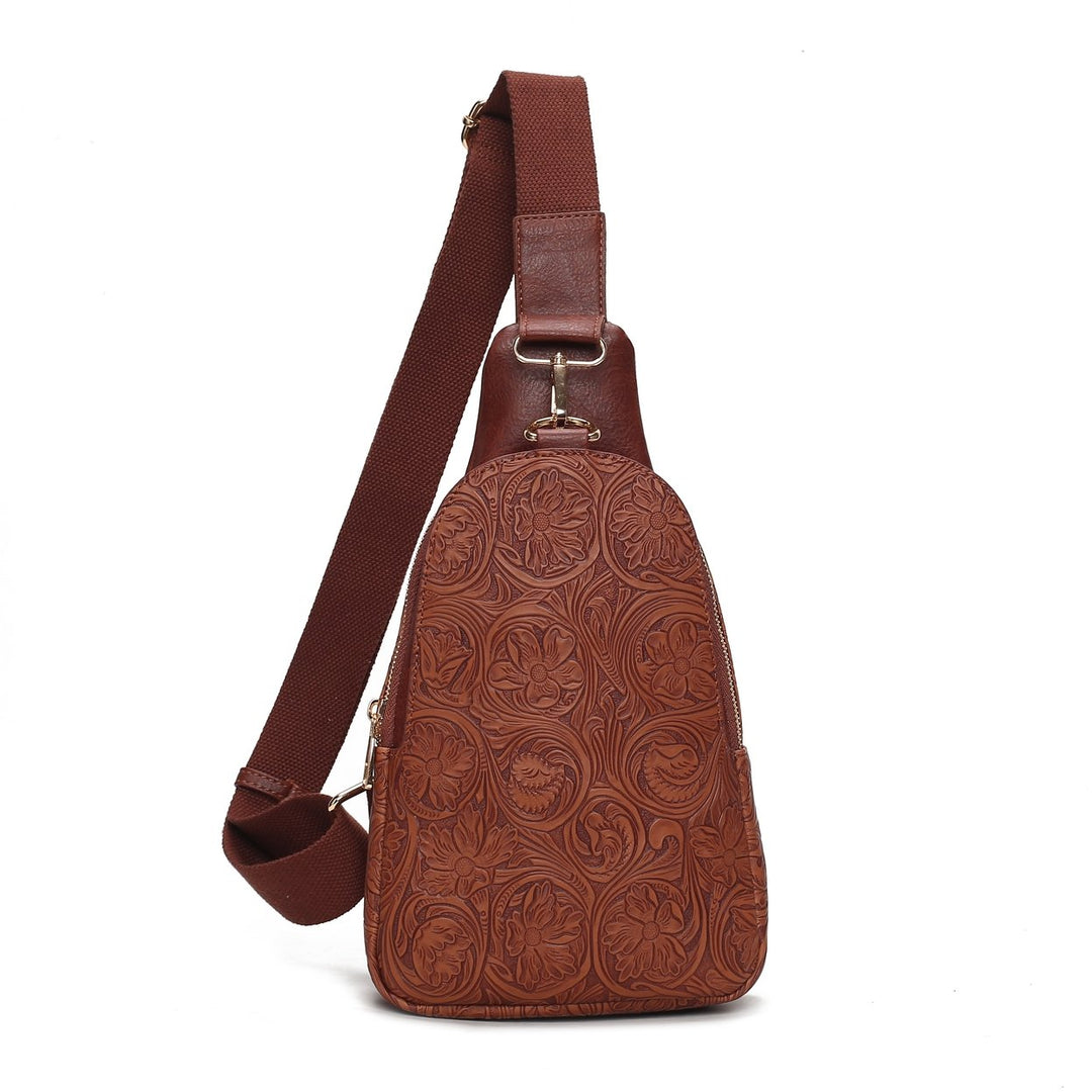 MKFCollection Millie Sling bag - Vegan Leather Designer Handbag Image 7