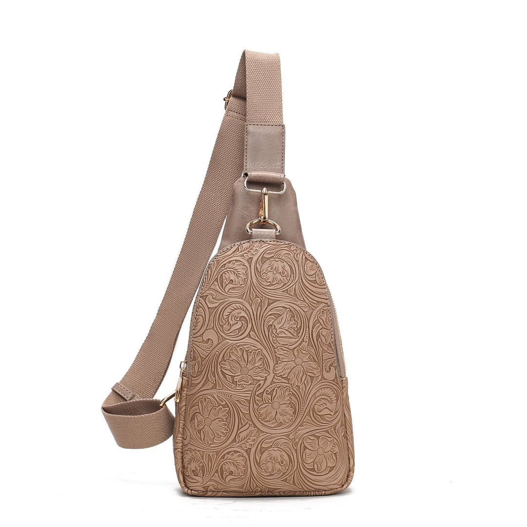 MKFCollection Millie Sling bag - Vegan Leather Designer Handbag Image 8