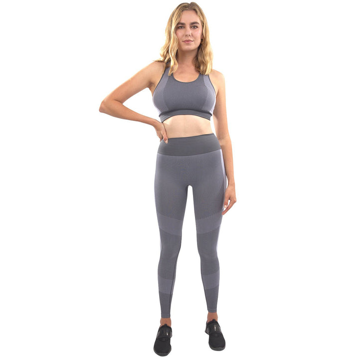 Arleta Seamless Leggings and Sports Bra Set - Grey Image 1