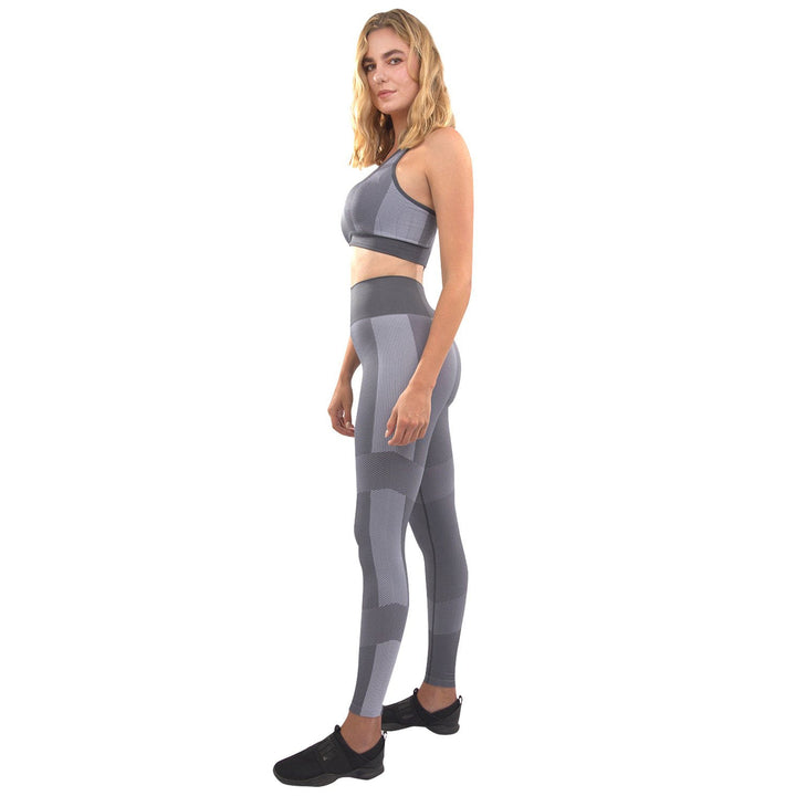 Arleta Seamless Leggings and Sports Bra Set - Grey Image 2