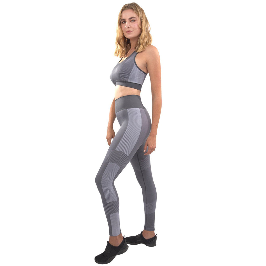 Arleta Seamless Leggings and Sports Bra Set - Grey Image 3