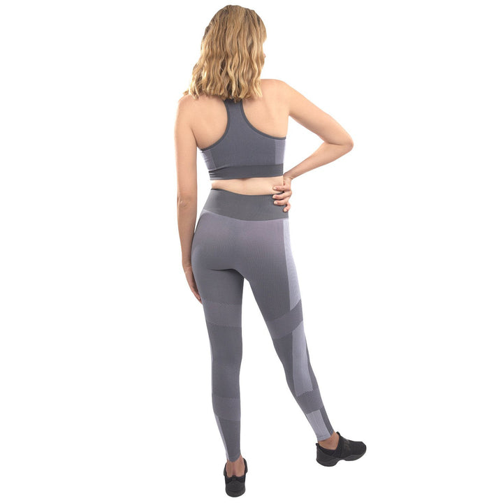 Arleta Seamless Leggings and Sports Bra Set - Grey Image 4