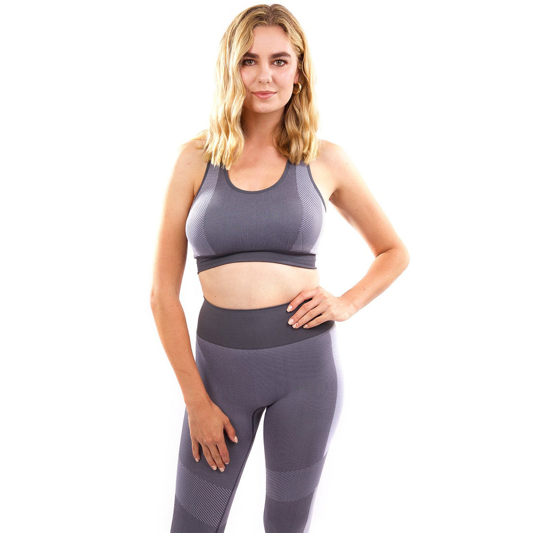 Arleta Seamless Leggings and Sports Bra Set - Grey Image 4