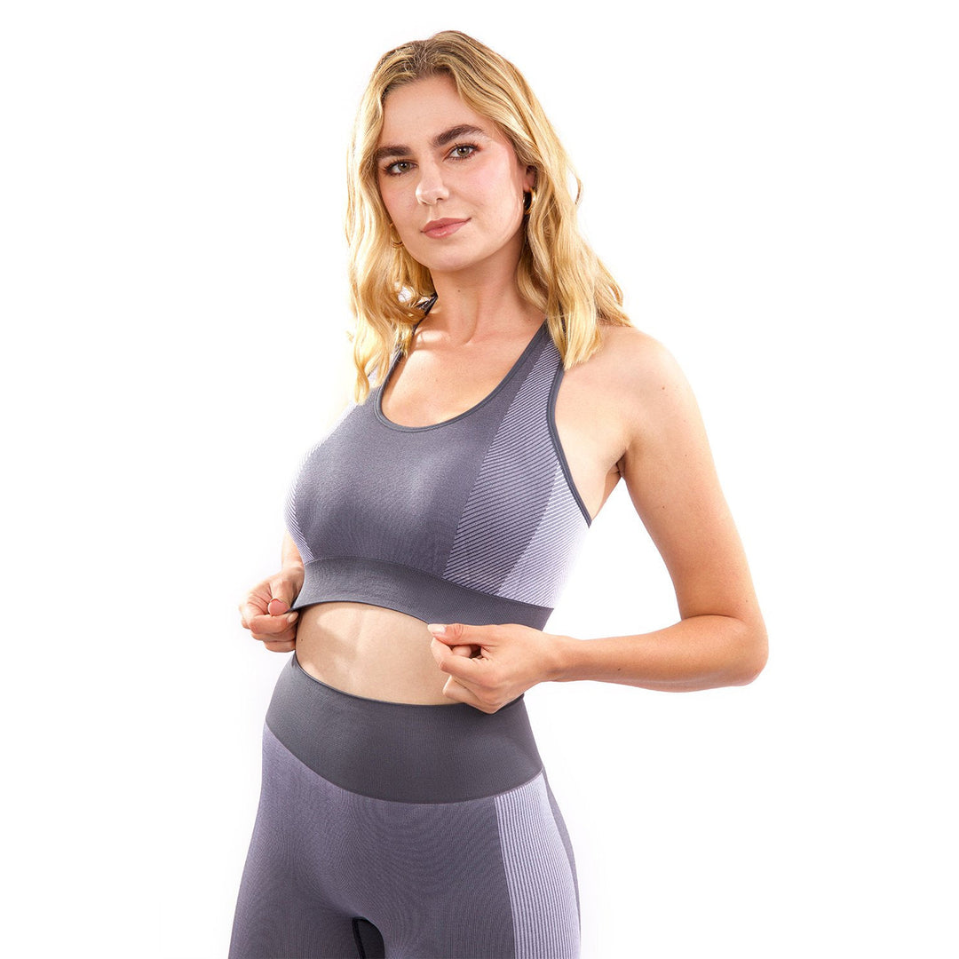 Arleta Seamless Sports Bra - Grey Image 4