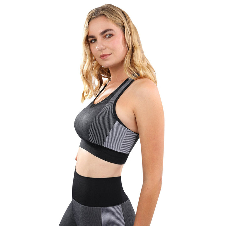 Arleta Seamless Sports Bra - Black Image 3