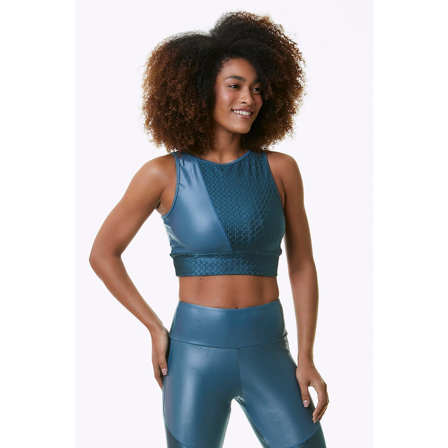 BLUE MAGIC CROPPED SPORTS BRA Image 1