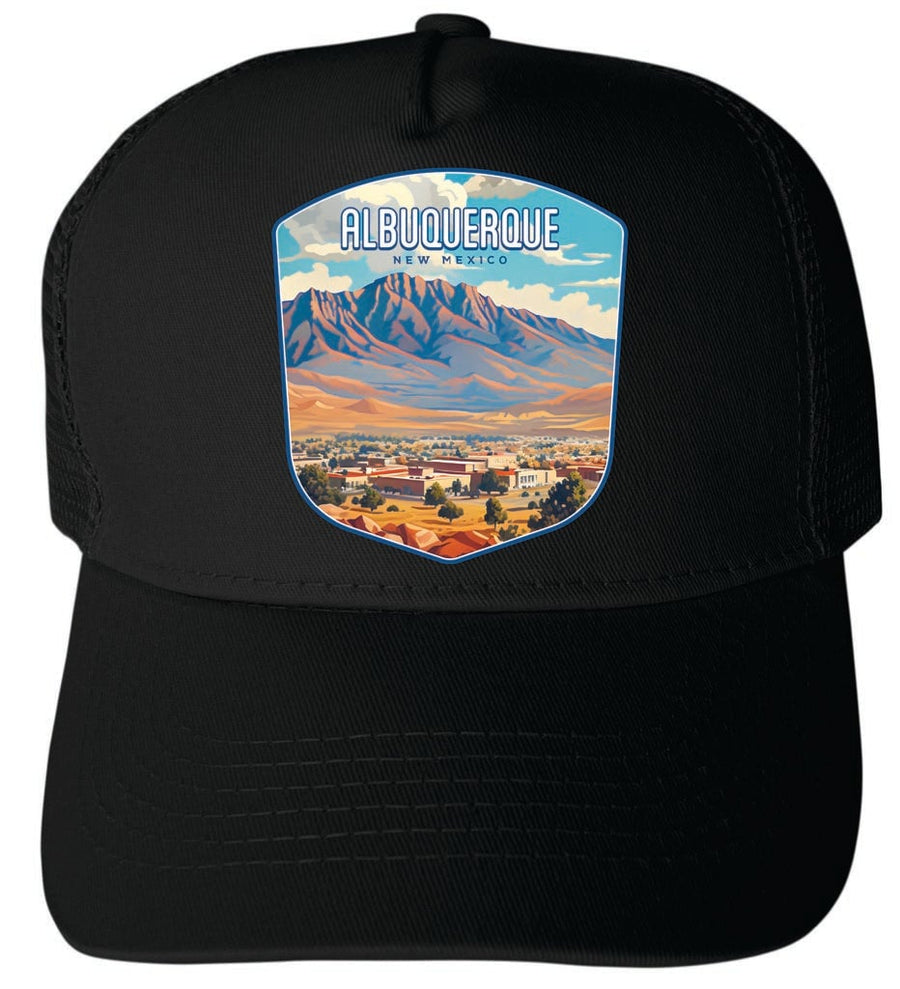 Albuquerque Mexico Design A Unisex Mesh Back Trucker Hat with Adjustable Snapback Image 1