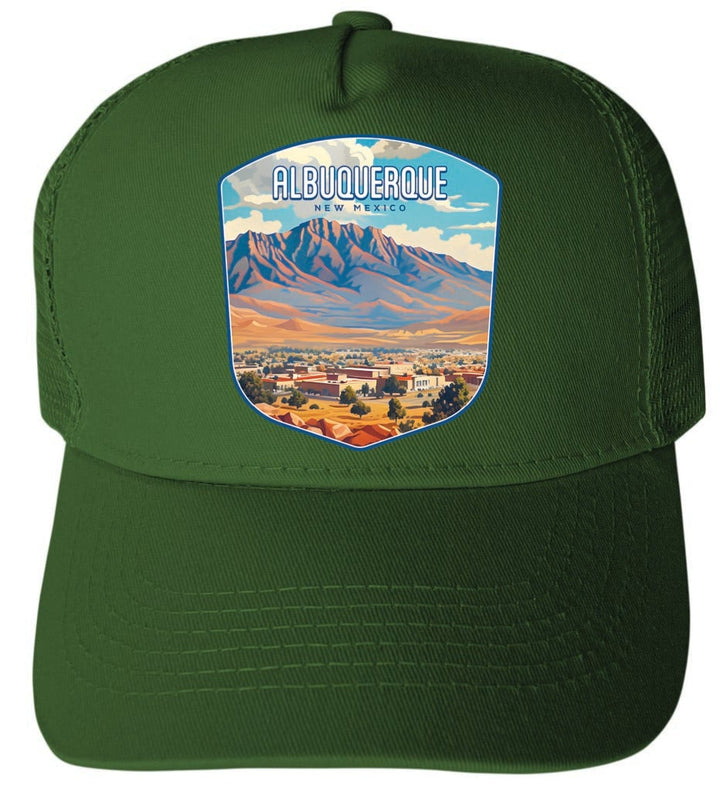 Albuquerque Mexico Design A Unisex Mesh Back Trucker Hat with Adjustable Snapback Image 3