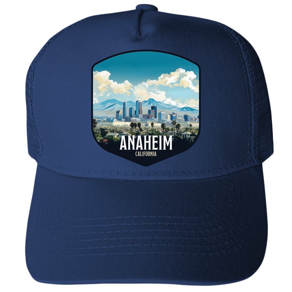 Anaheim California Design A Unisex Mesh Back Trucker Hat with Adjustable Snapback Image 1