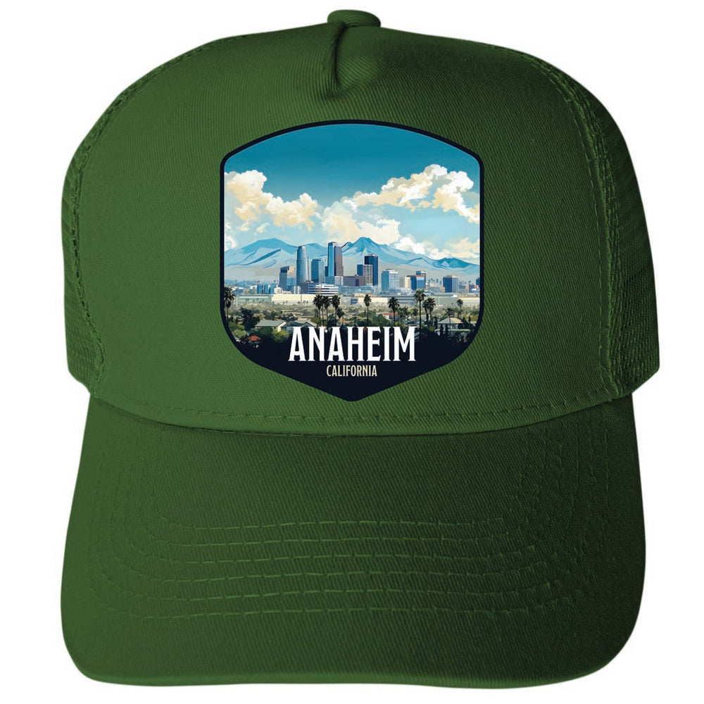 Anaheim California Design A Unisex Mesh Back Trucker Hat with Adjustable Snapback Image 2