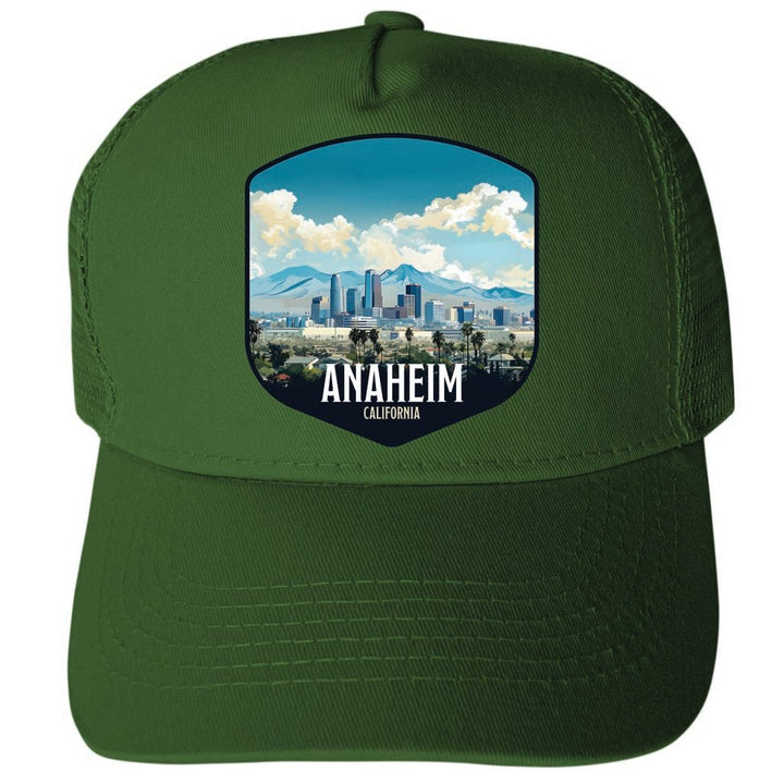 Anaheim California Design A Unisex Mesh Back Trucker Hat with Adjustable Snapback Image 1