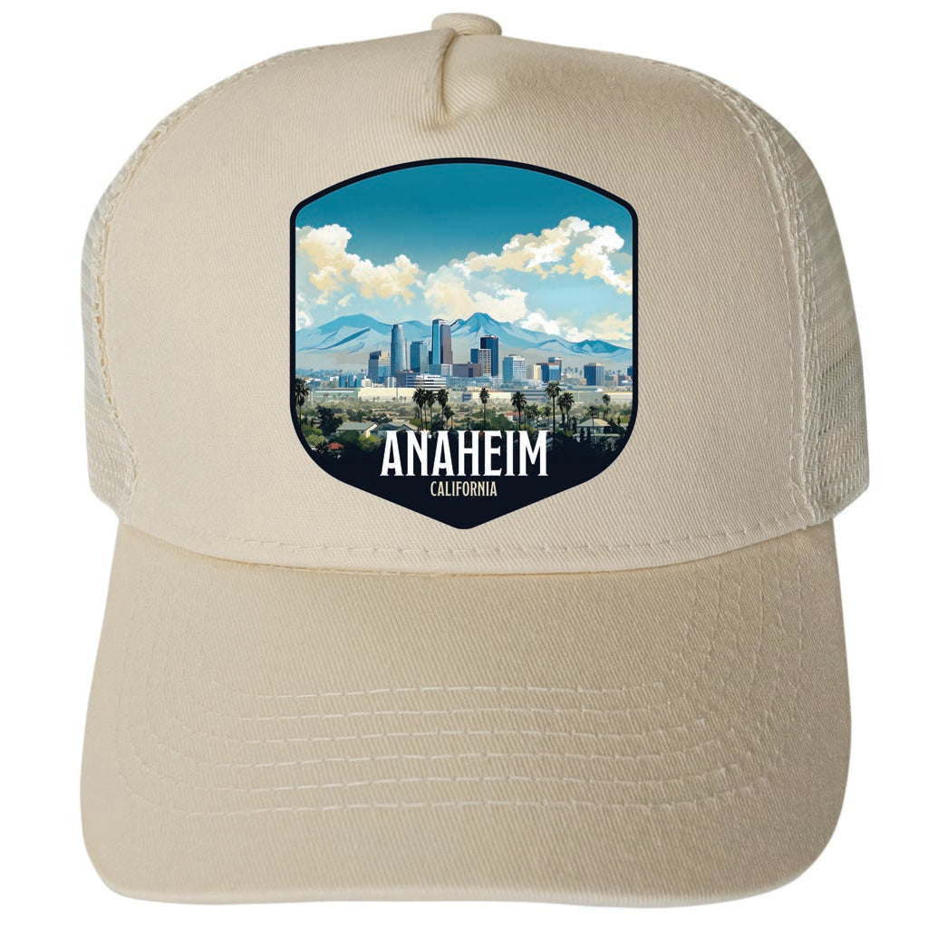 Anaheim California Design A Unisex Mesh Back Trucker Hat with Adjustable Snapback Image 3