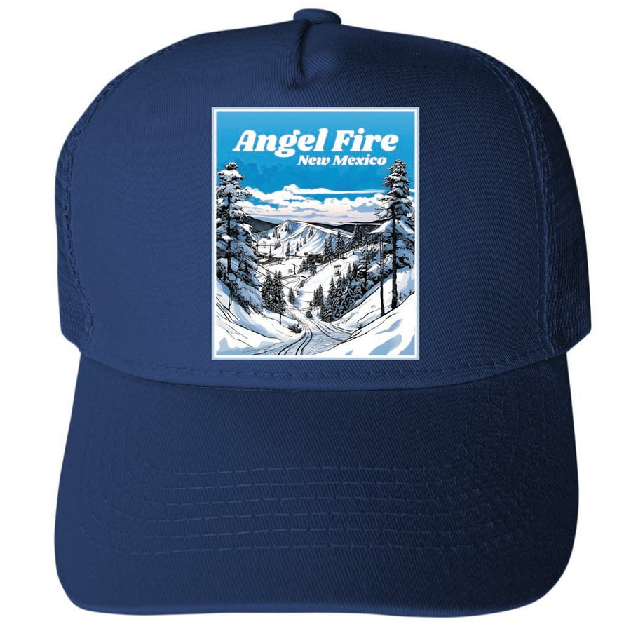 Angel Fire Mexico Design A Unisex Mesh Back Trucker Hat with Adjustable Snapback Image 1