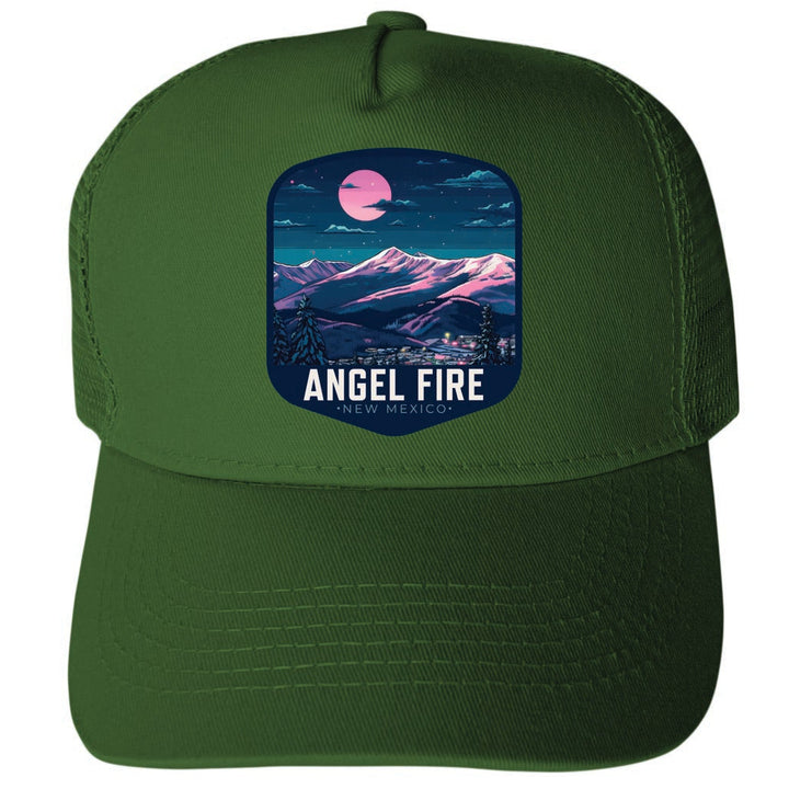 Angel Fire Mexico Design C Unisex Mesh Back Trucker Hat with Adjustable Snapback Image 2